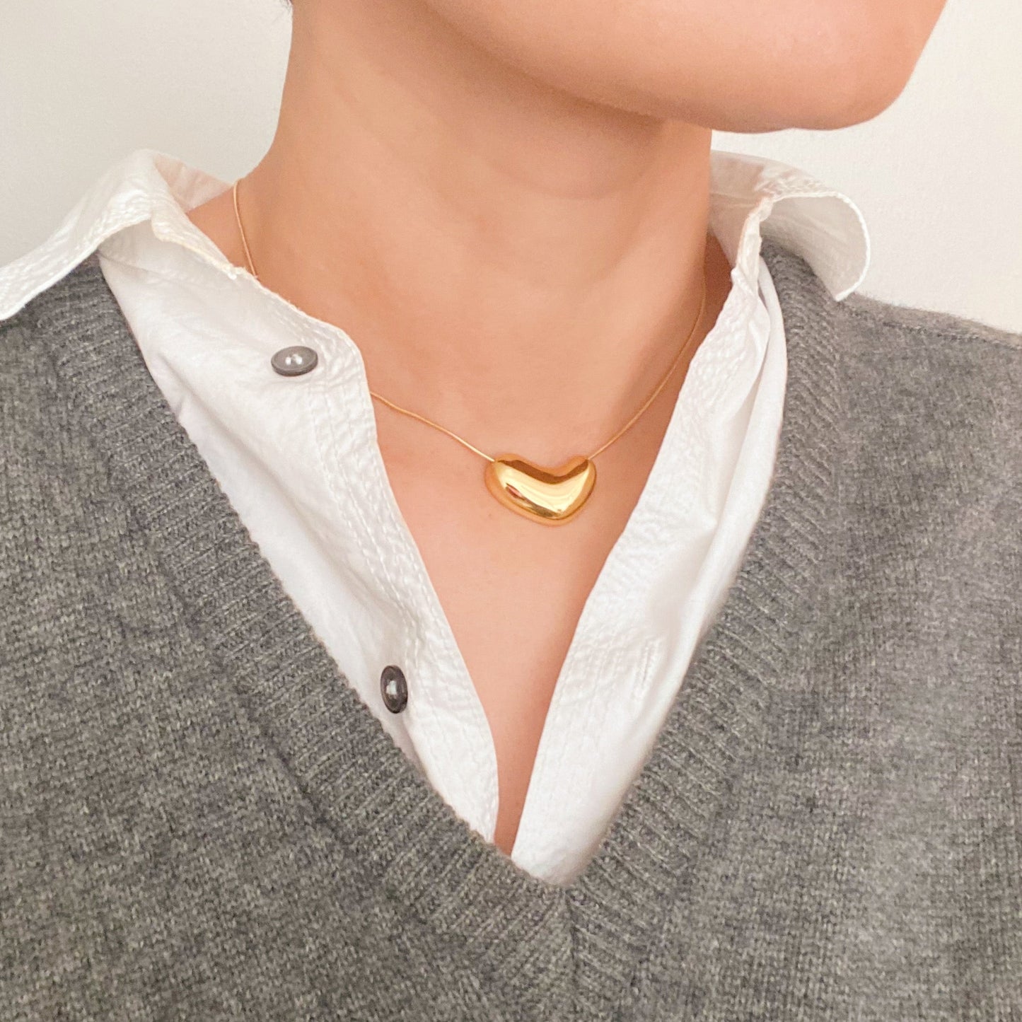 Opvallende Ketting met Gesmolten Hart