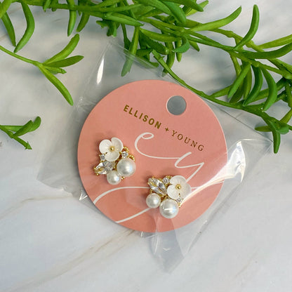 Mini Bloemen Oorbellen met Juwelen