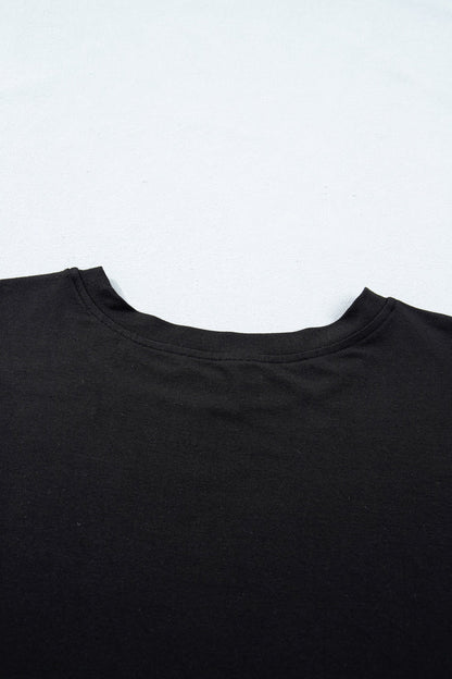 Effen Oversized T-shirt & Wikkelrokje Set