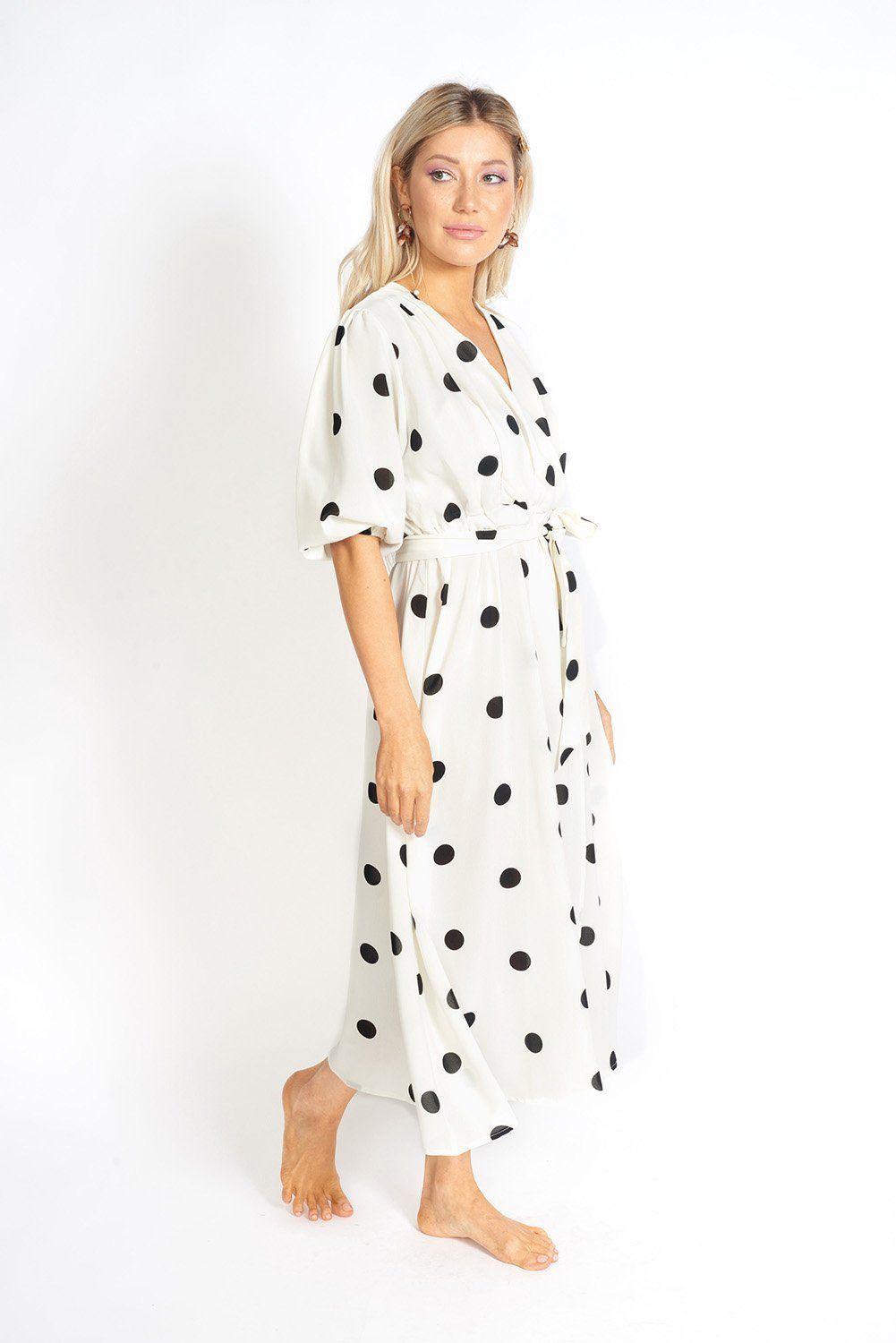 Athens Modest Snit Polka Dot Maxi Jurk