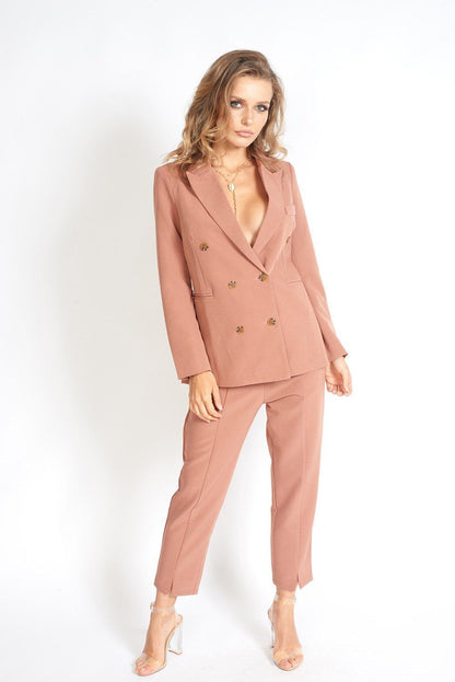 Business Babe jaren 90 Double Breasted Blazer