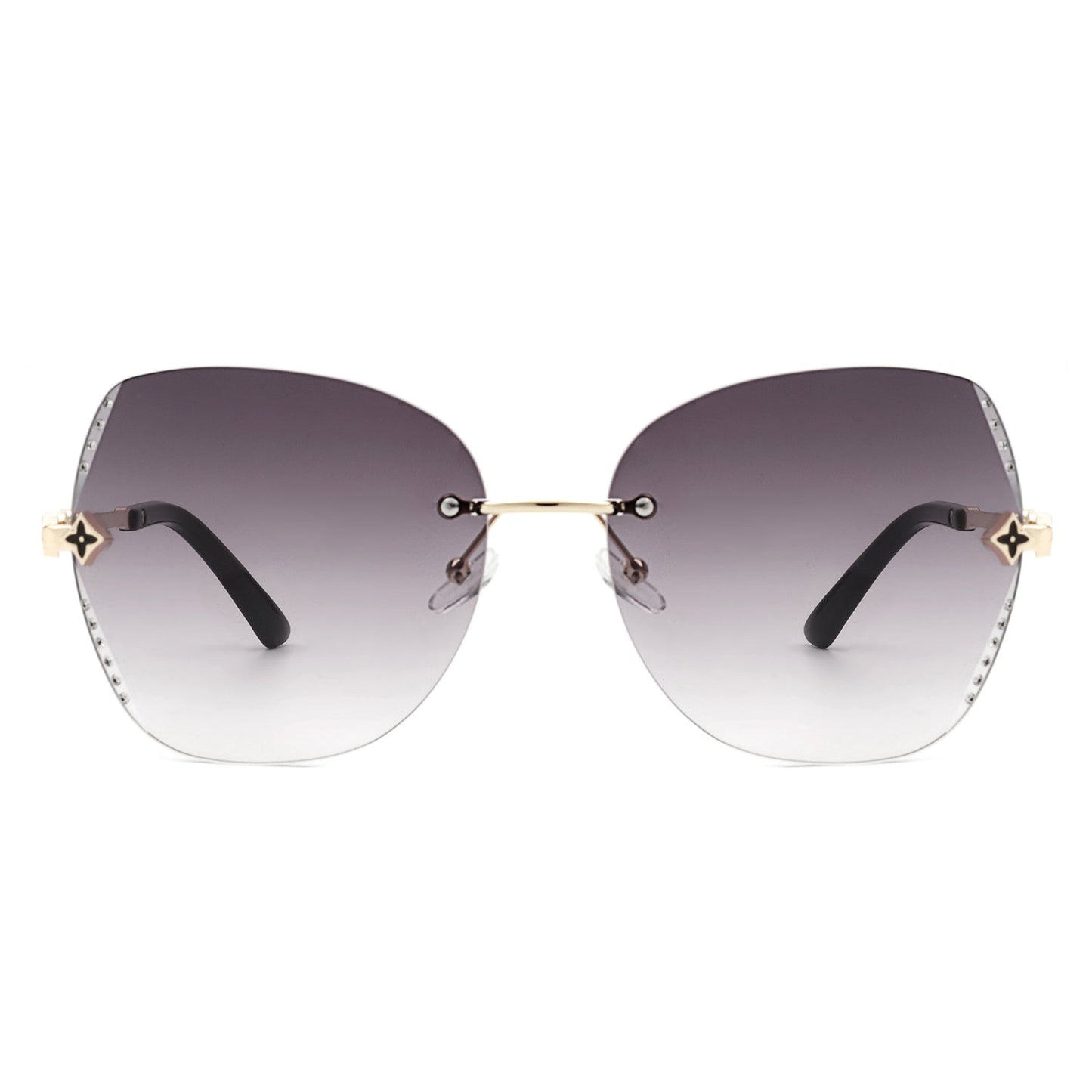 Kineticx - Oversize Randloze Vlindervorm Getinte Strass Mode