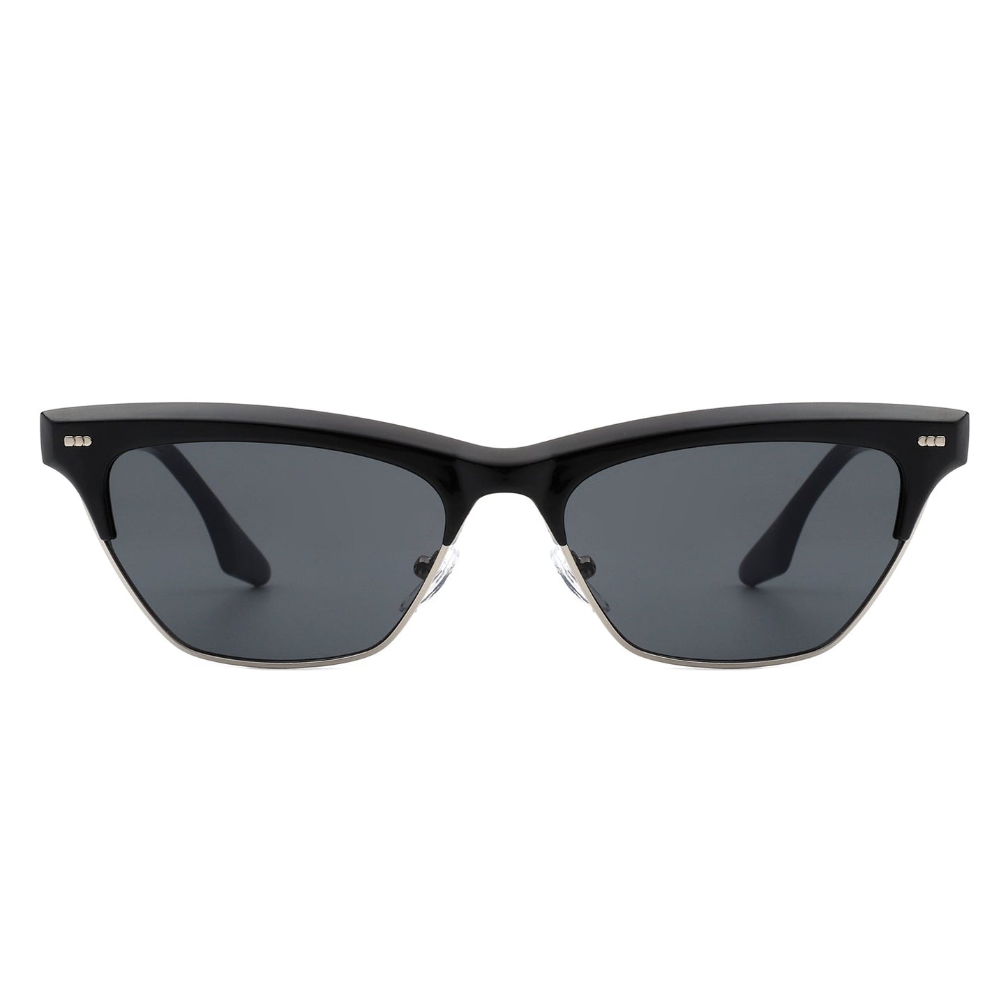 Mistique - Retro Half Montuur Vierkante Mode Cateye Zonnebril voor Dames