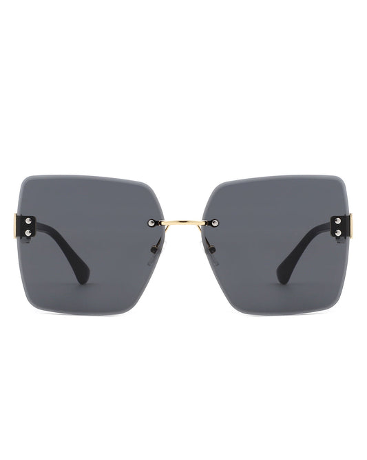 Kaelys - Oversized Randloze Zonnebril voor Dames