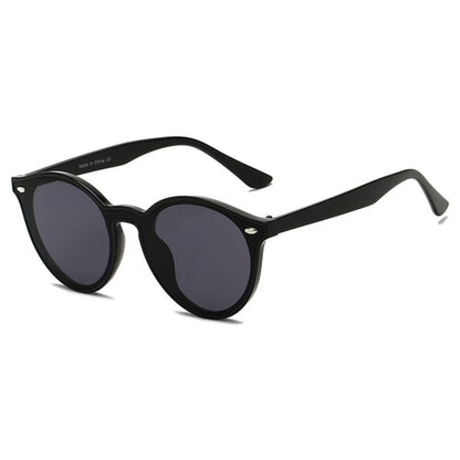 CROSBY - Unisex Fashion Retro Rond Hoorn Montuur Zonnebril