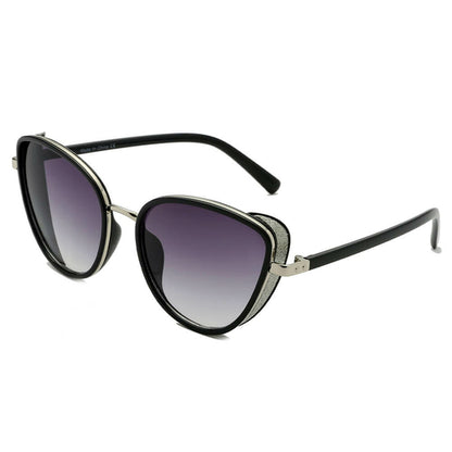 NARVA | Dames Elegante Glitter Glamour Cateye Feline Fashion Zonnebril