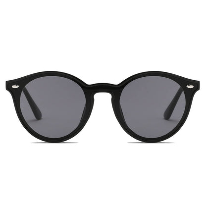 CROSBY - Unisex Fashion Retro Rond Hoorn Montuur Zonnebril