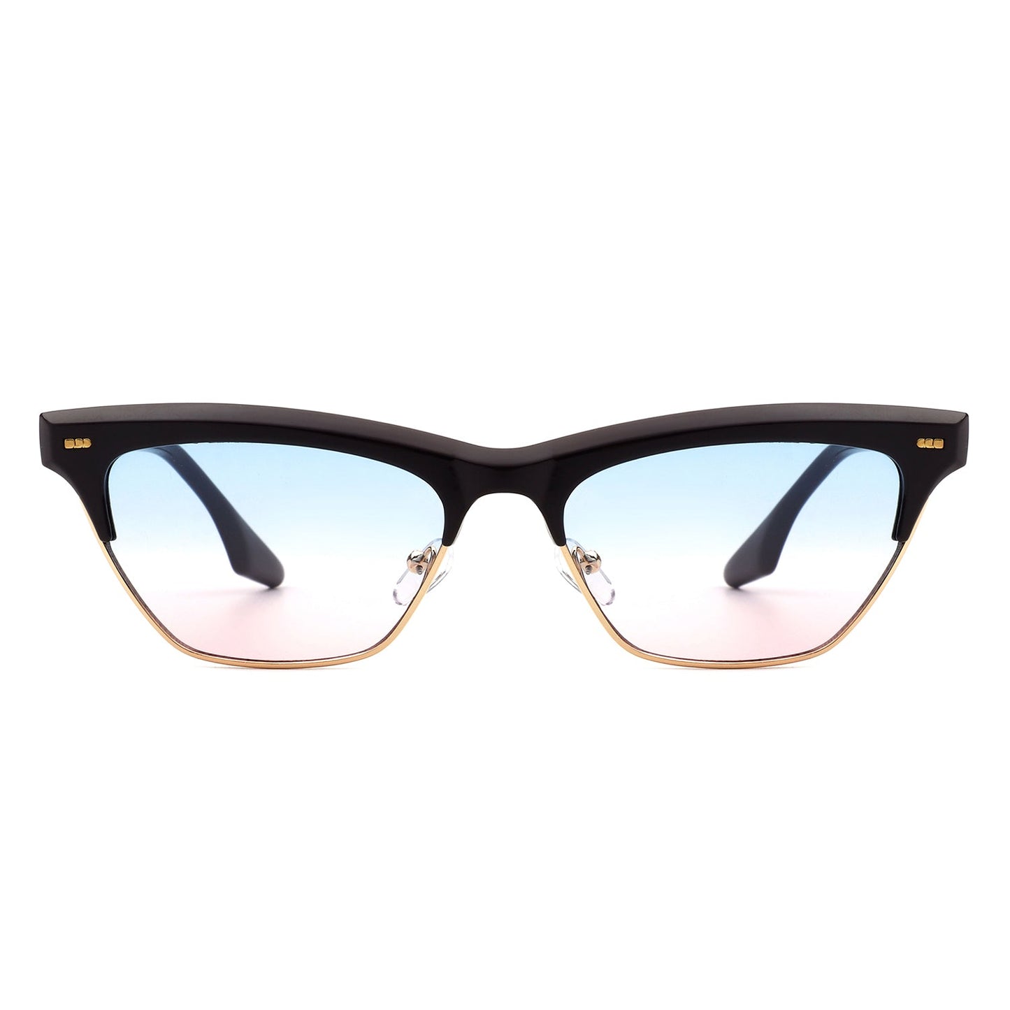 Mistique - Retro Half Montuur Vierkante Mode Cateye Zonnebril voor Dames