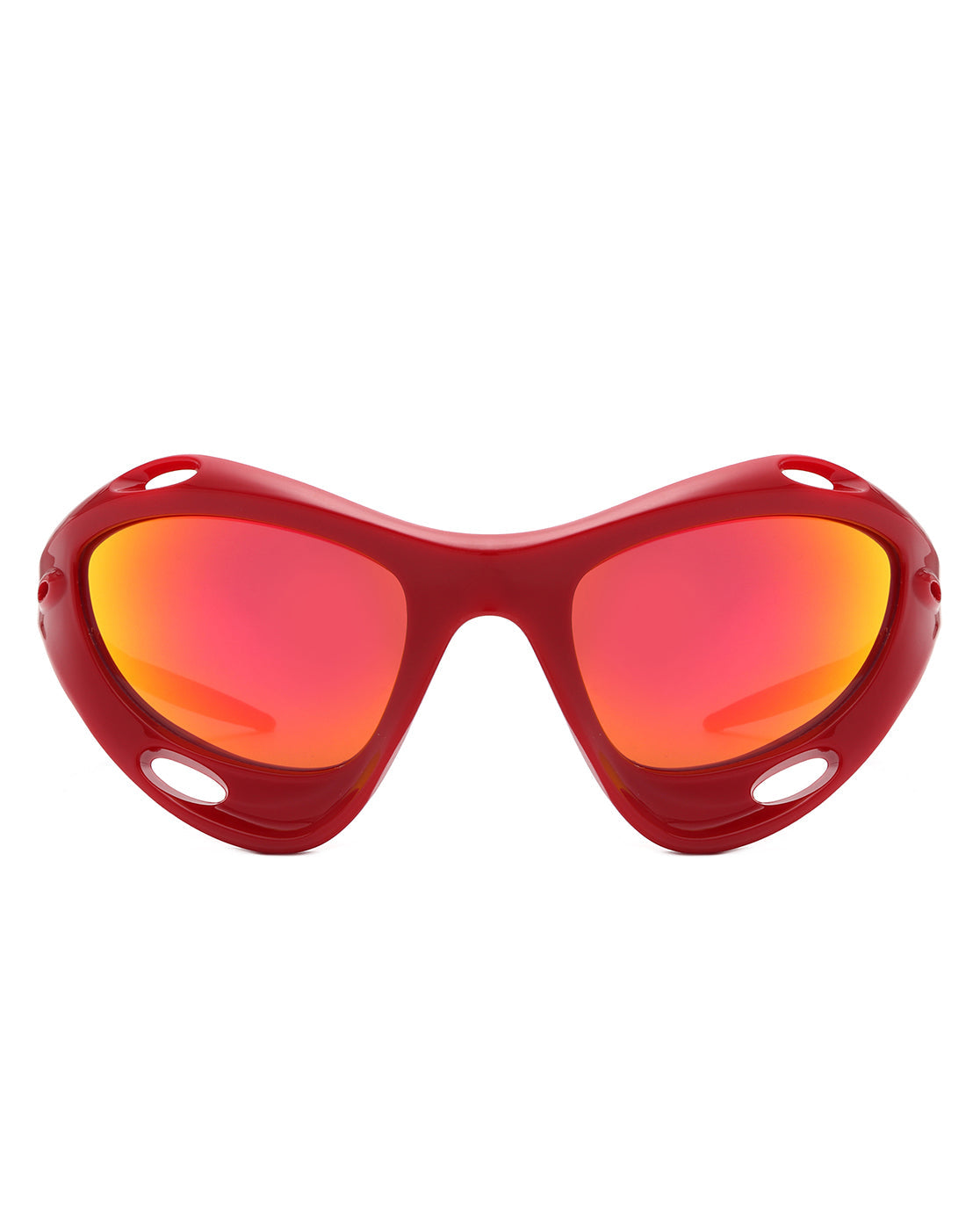 Nimbus - Chunky Geometric Wrap Around Square Sport Sunglasses