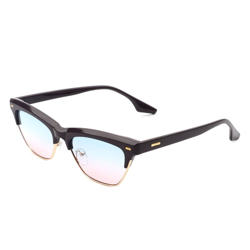 Mistique - Retro Half Montuur Vierkante Mode Cateye Zonnebril voor Dames