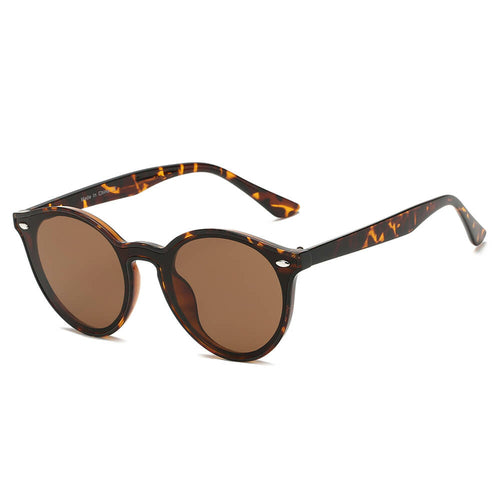 CROSBY - Unisex Fashion Retro Rond Hoorn Montuur Zonnebril