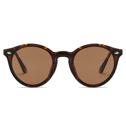 CROSBY - Unisex Fashion Retro Rond Hoorn Montuur Zonnebril