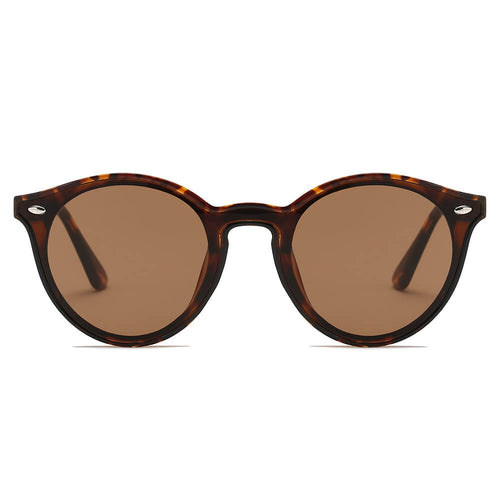 CROSBY - Unisex Fashion Retro Rond Hoorn Montuur Zonnebril