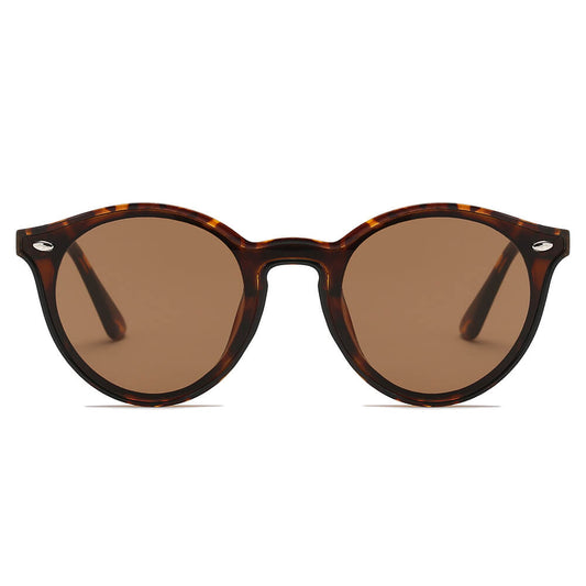 CROSBY - Unisex Fashion Retro Rond Hoorn Montuur Zonnebril