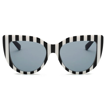 HELSINKI | Women Round Cat Eye Oversized Fashion Sunglasses