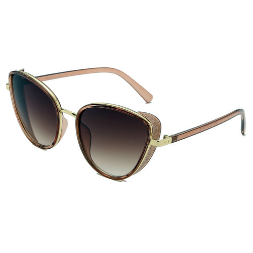 NARVA | Dames Elegante Glitter Glamour Cateye Feline Fashion Zonnebril
