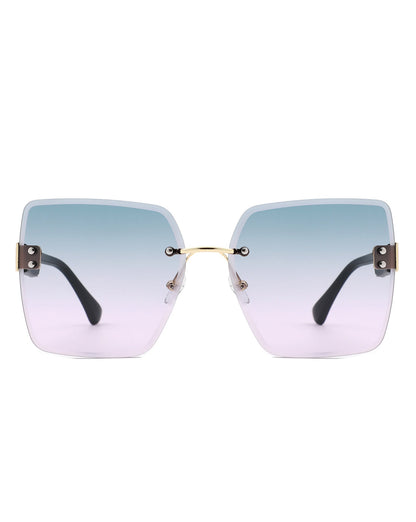 Kaelys - Oversized Randloze Zonnebril voor Dames