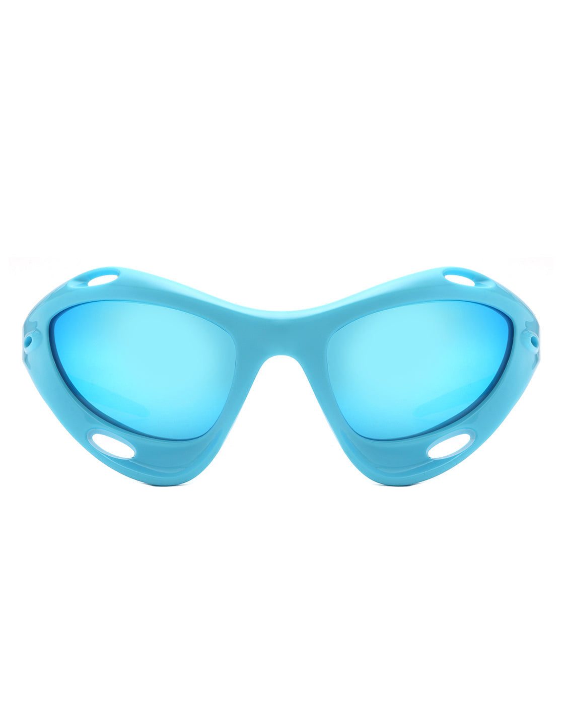 Nimbus - Chunky Geometric Wrap Around Square Sport Sunglasses
