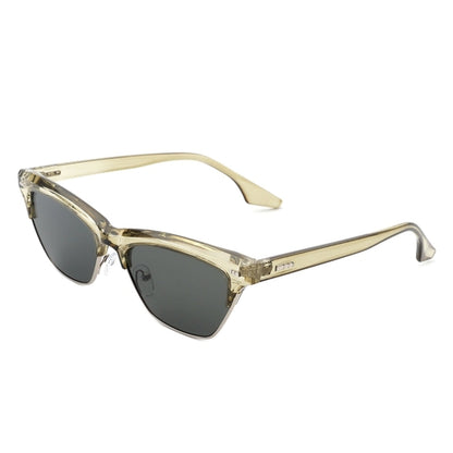 Mistique - Retro Half Montuur Vierkante Mode Cateye Zonnebril voor Dames