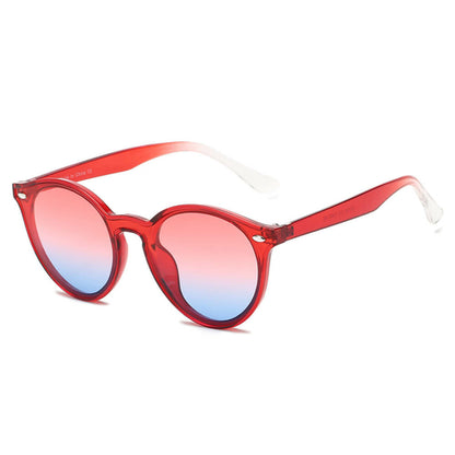 CROSBY - Unisex Fashion Retro Rond Hoorn Montuur Zonnebril