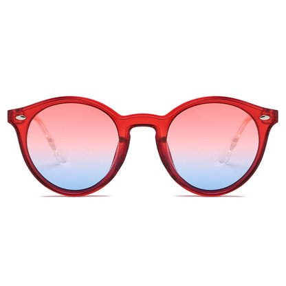 CROSBY - Unisex Fashion Retro Rond Hoorn Montuur Zonnebril
