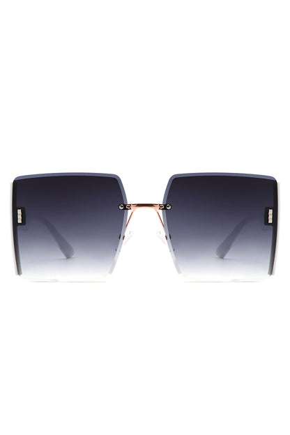 Lyris - Square Rimless Oversize Chic Women's Fashion Sunglasses