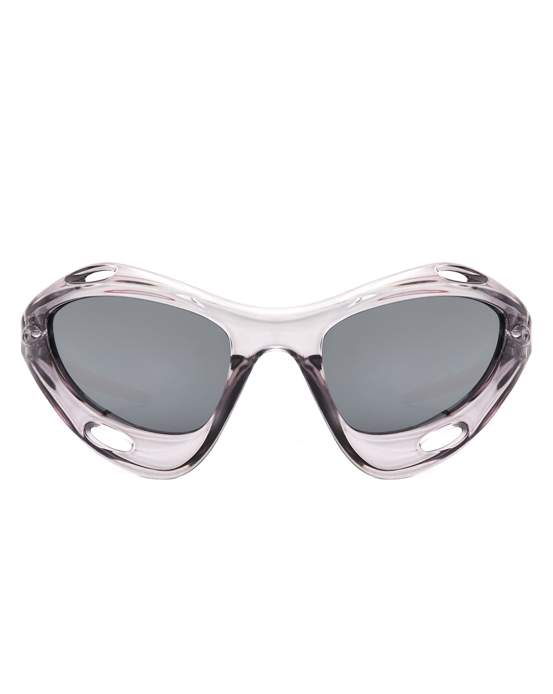 Nimbus - Chunky Geometric Wrap Around Square Sport Sunglasses