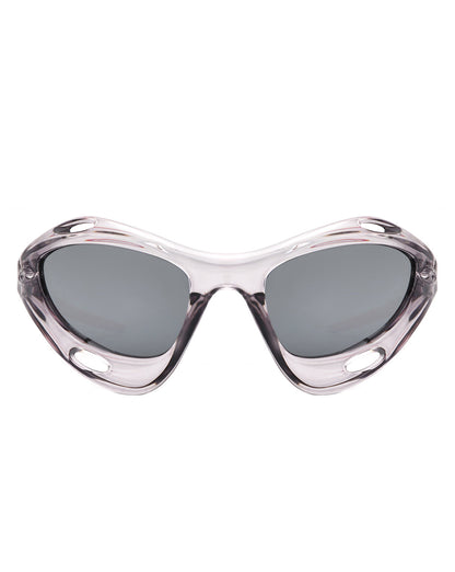Nimbus - Chunky Geometric Wrap Around Square Sport Sunglasses