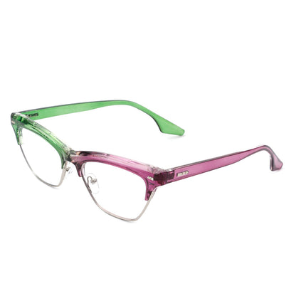 Mistique - Retro Half Montuur Vierkante Mode Cateye Zonnebril voor Dames