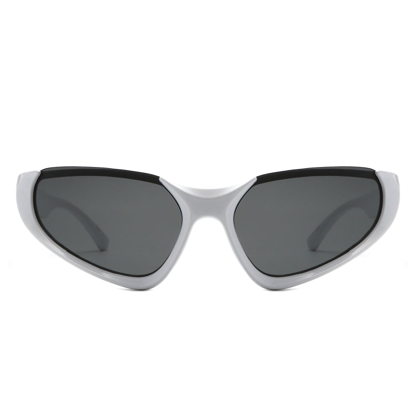 Dazzling - Retro Rectangle Wrap Around Fashion Sunglasses