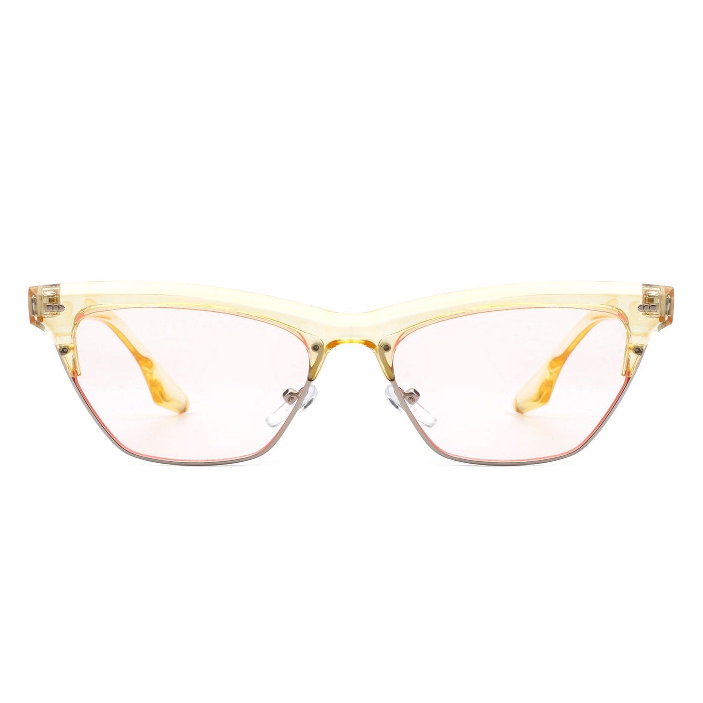 Mistique - Retro Half Montuur Vierkante Mode Cateye Zonnebril voor Dames