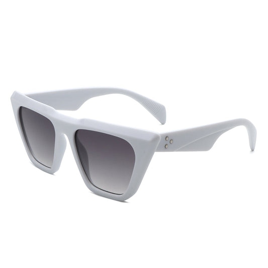 Lyra - Retro Cat Eye Platte Bovenkant Vierkante Trendy Zonnebril