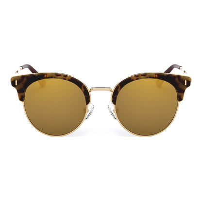 Biloxi - Dames Half Frame Ronde Cat Eye Gepolariseerde Zonnebril