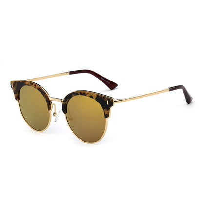 Biloxi - Dames Half Frame Ronde Cat Eye Gepolariseerde Zonnebril
