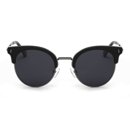 Biloxi - Dames Half Frame Ronde Cat Eye Gepolariseerde Zonnebril
