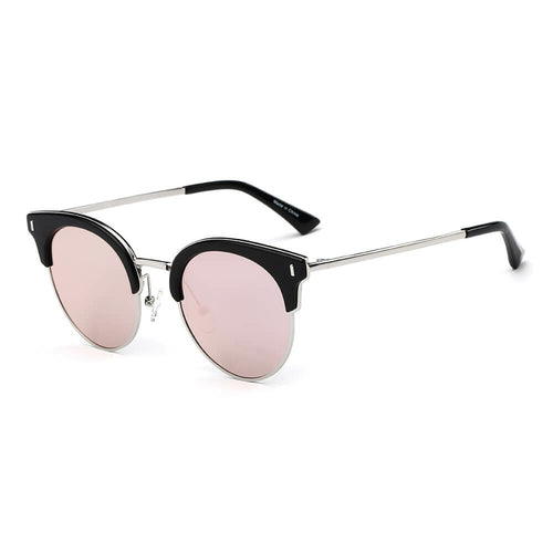 Biloxi - Dames Half Frame Ronde Cat Eye Gepolariseerde Zonnebril