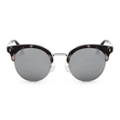 Biloxi - Dames Half Frame Ronde Cat Eye Gepolariseerde Zonnebril