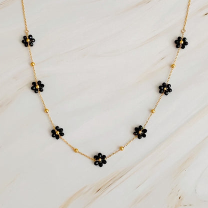 Flower Field Romance Beaded Necklace