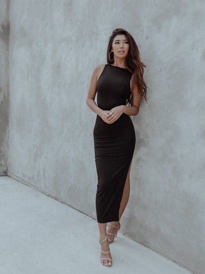 Milan Cut-out Zwarte Jurk