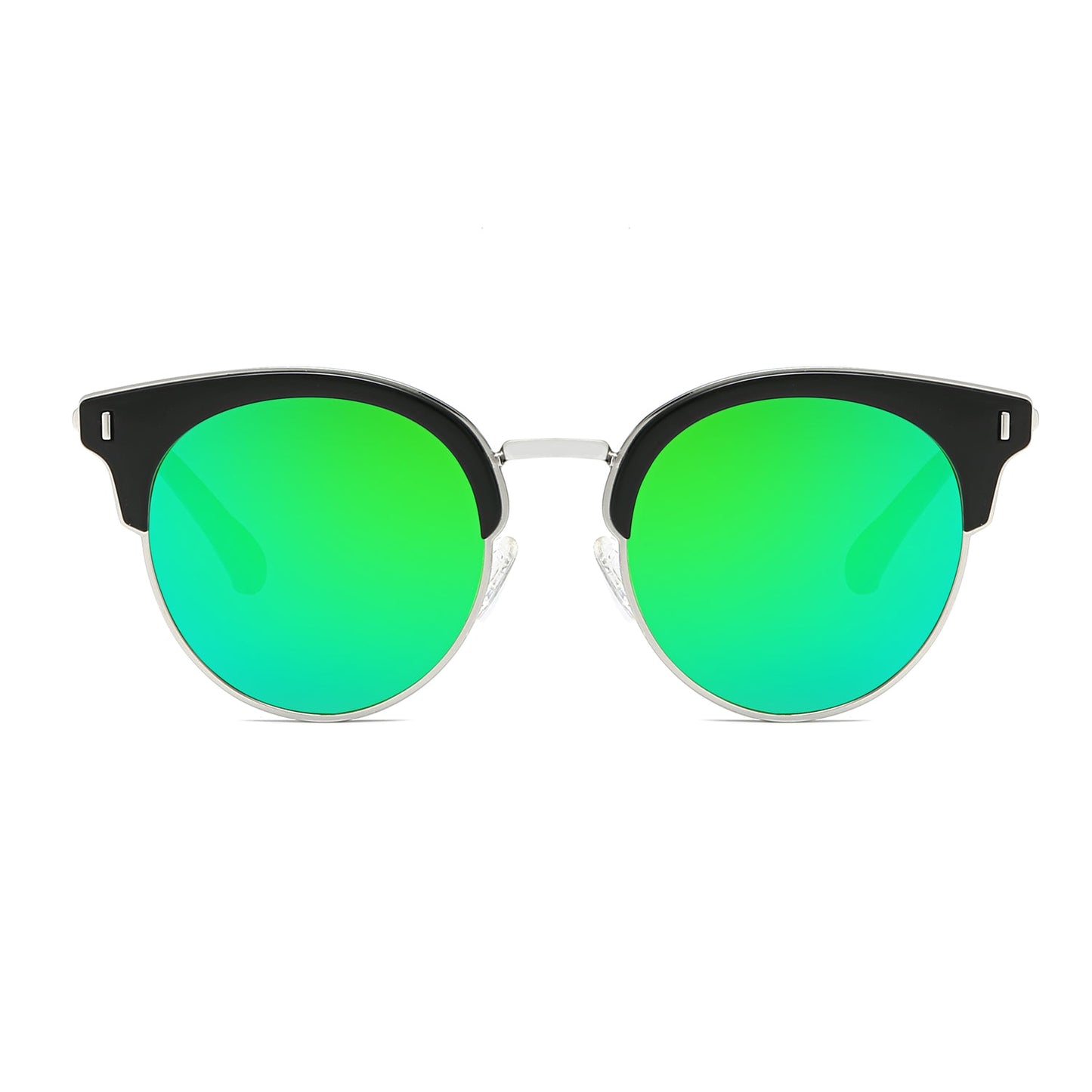 Biloxi - Dames Half Frame Ronde Cat Eye Gepolariseerde Zonnebril