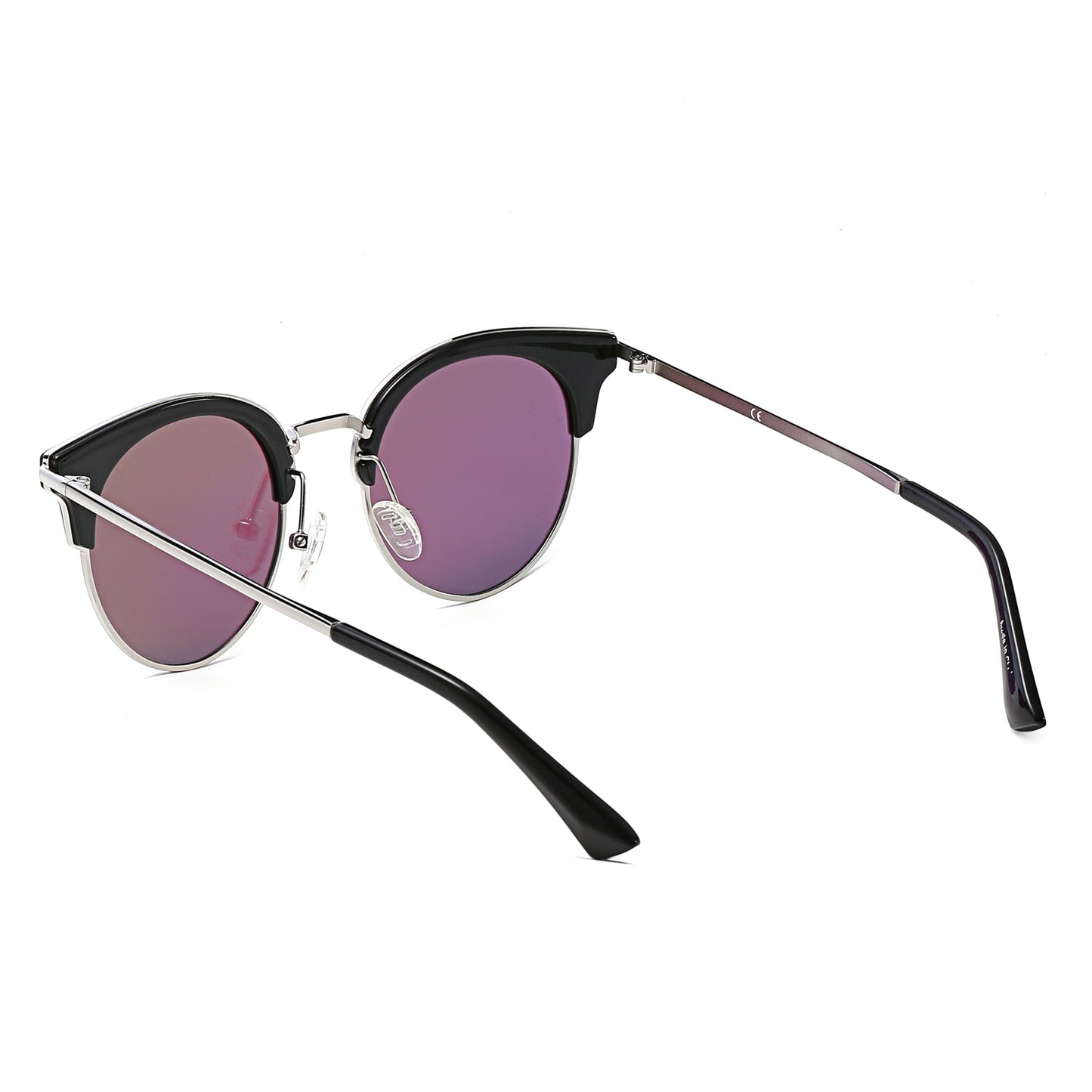 Biloxi - Dames Half Frame Ronde Cat Eye Gepolariseerde Zonnebril