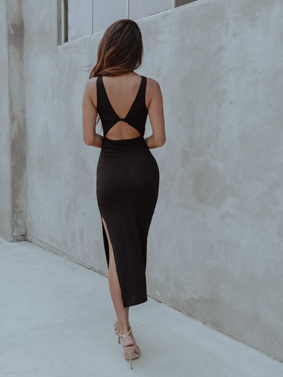 Milan Cut-out Zwarte Jurk