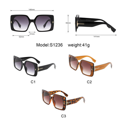 Snap - Chic Square Flat Top Fashion Sunglasses for Women