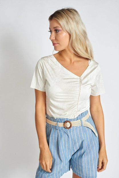 Sparkles Satijnen Valse Rits Top