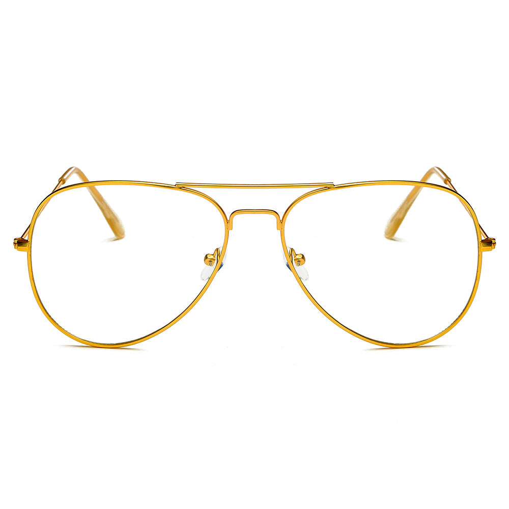 ENID - Trendy Aviator Zonnebril met doorzichtige glazen