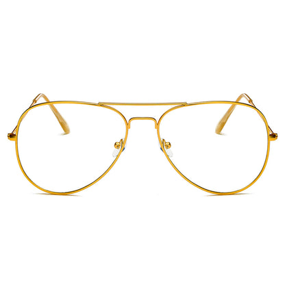 ENID - Trendy Aviator Zonnebril met doorzichtige glazen