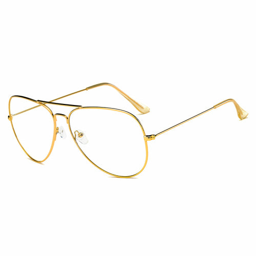 ENID - Trendy Aviator Zonnebril met doorzichtige glazen