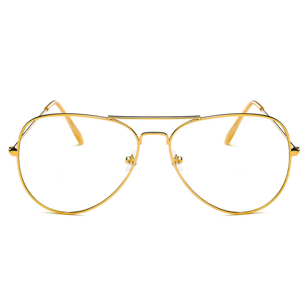 ENID - Trendy Aviator Zonnebril met doorzichtige glazen