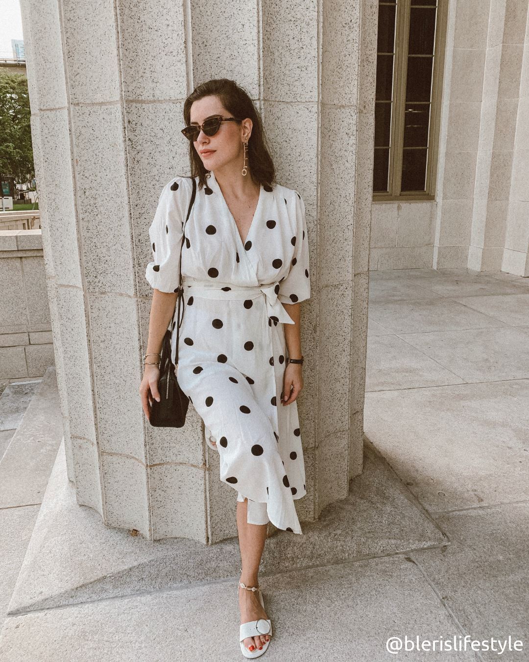 Athens Modest Snit Polka Dot Maxi Jurk
