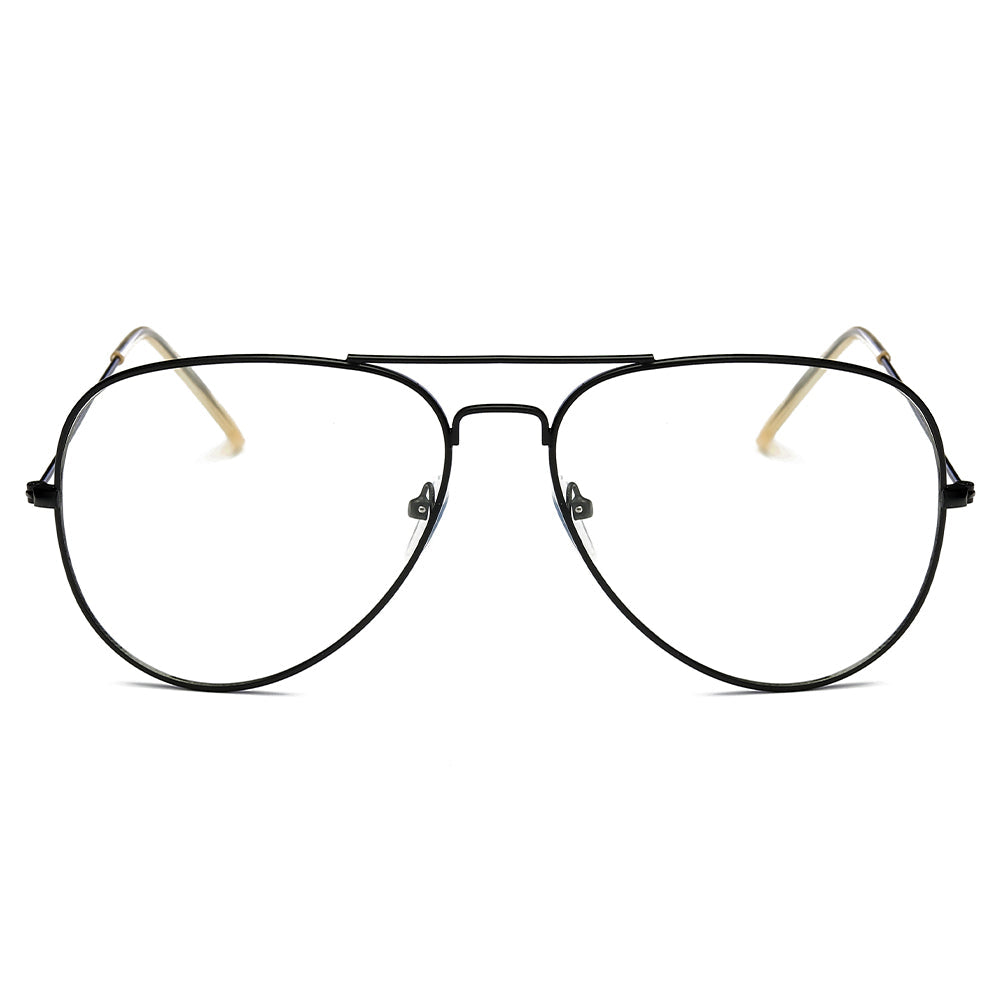 ENID - Trendy Aviator Zonnebril met doorzichtige glazen